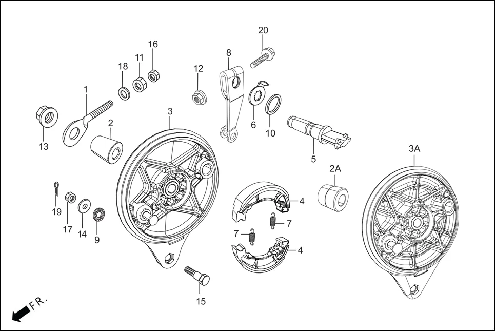 F-10 REAR BRAKE PANEL diagram showing 92811-10000