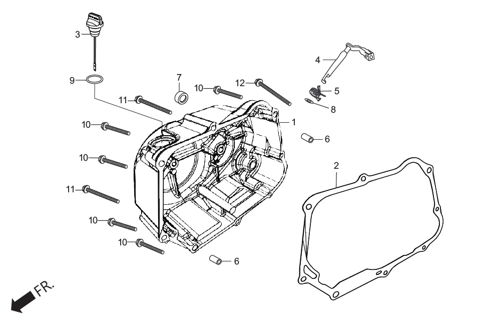 E-5 RIGHT CRANKCASE COVER