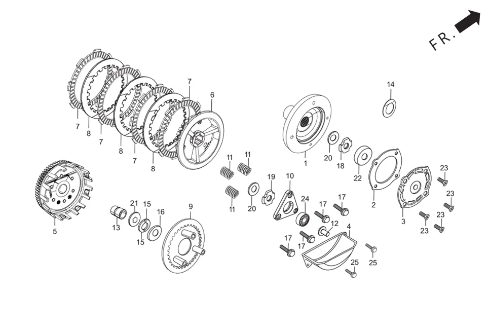E-6 CLUTCH (3 LUG)