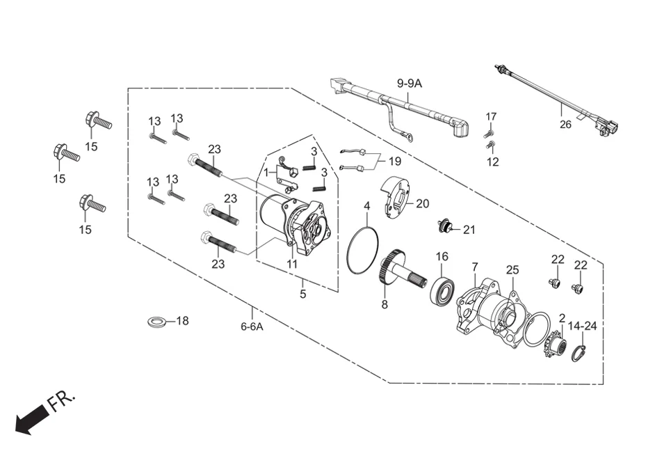 E-7C STARTING MOTOR (SELF START)
