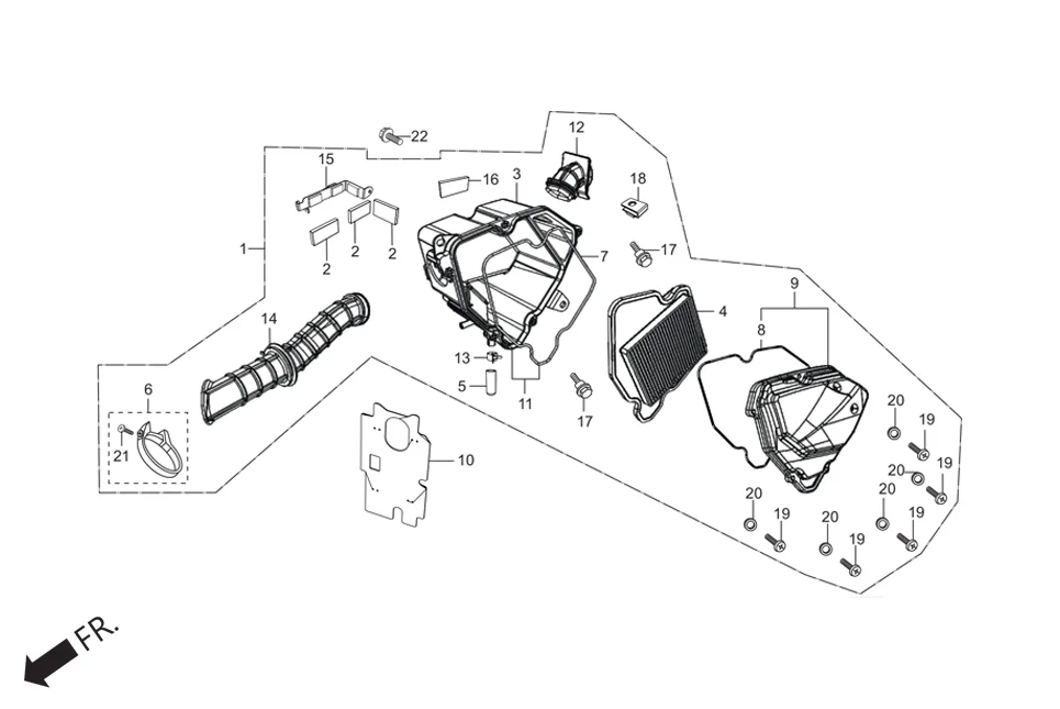 F-15 AIR CLEANER diagram showing 17251-ACK-000