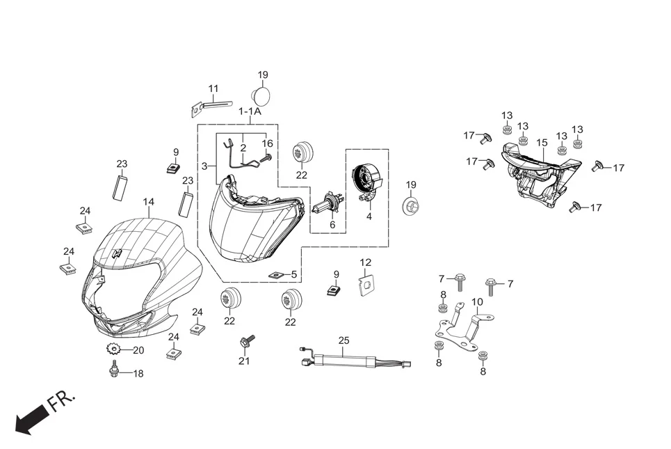 F-1 HEAD LIGHT diagram showing 83403-KST-950