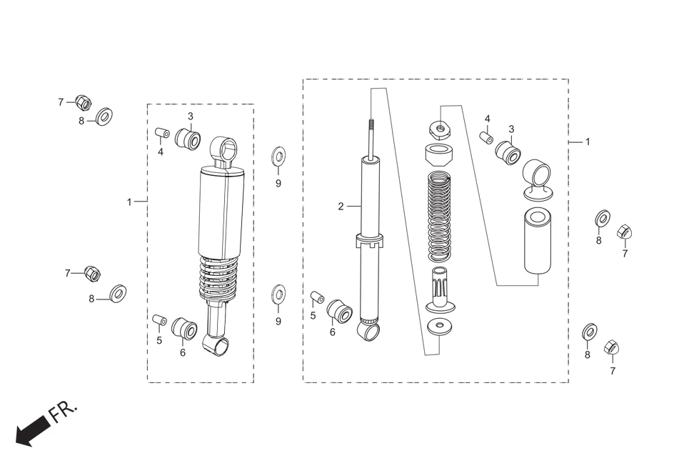 F-20 REAR CUSHION assembly diagram for Hero HF DELUXE BLACK (HMCM) OBD2_PHB(July,2025)