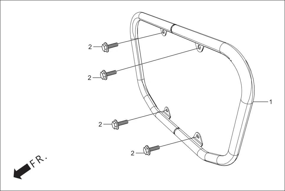 F-28 GUARD ENGINE ACCESSORIES assembly diagram for Hero HF DELUXE BLACK (HMCM) OBD2_PHB(July,2025)