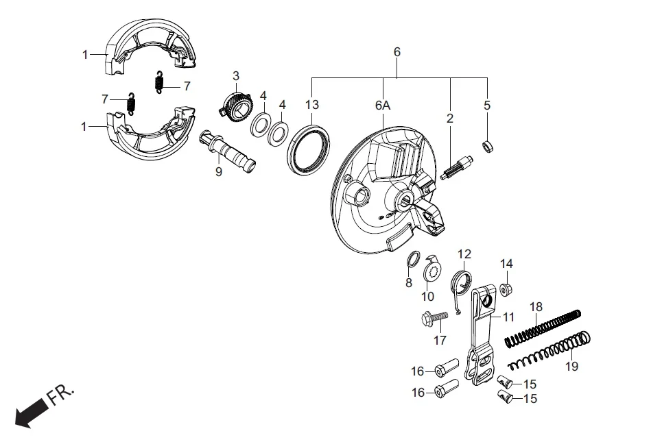 F-8 FR. BRAKE PANEL diagram showing 45459-AAC-830