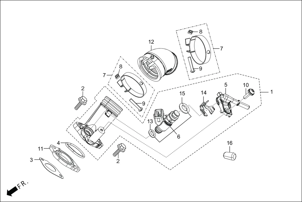 E-13A INJECTOR ASSY. FUEL/INLET PIPE ASSY.