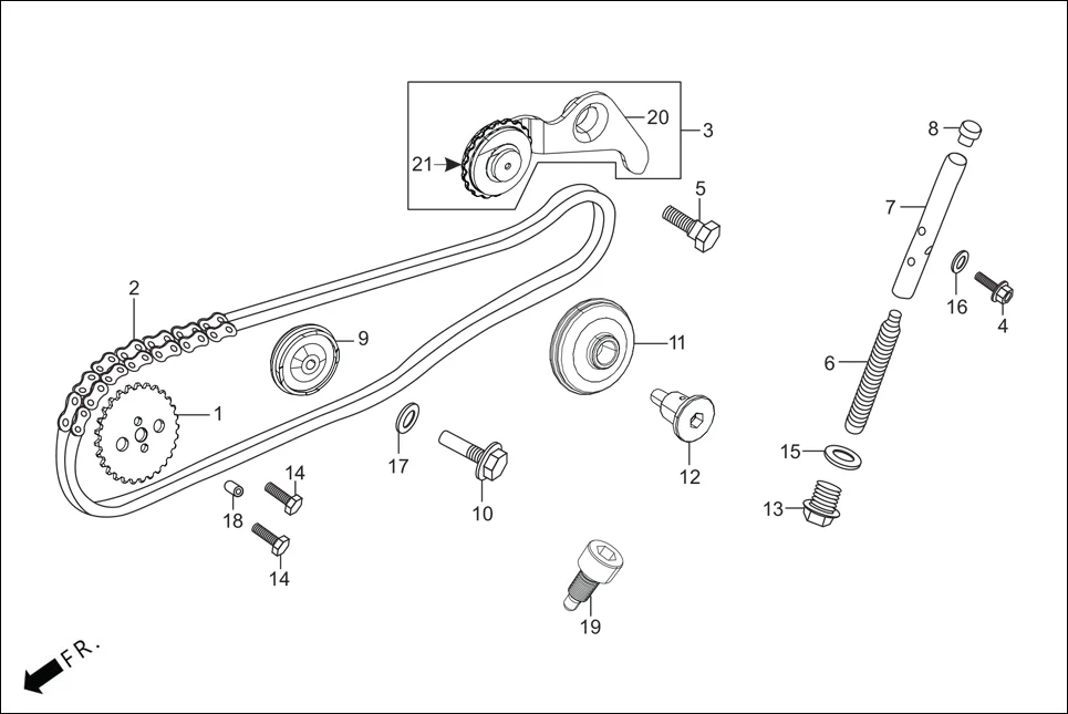 E-4 CAM CHAIN TENSIONER
