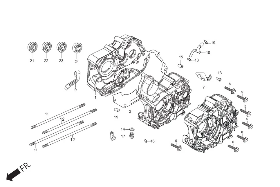 E-8-KICK CRANK CASE