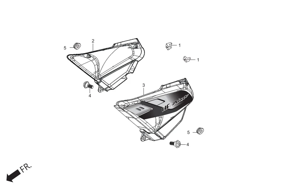 F-14A-KICK-SELF SIDE COVER diagram showing 83502-KCC-900