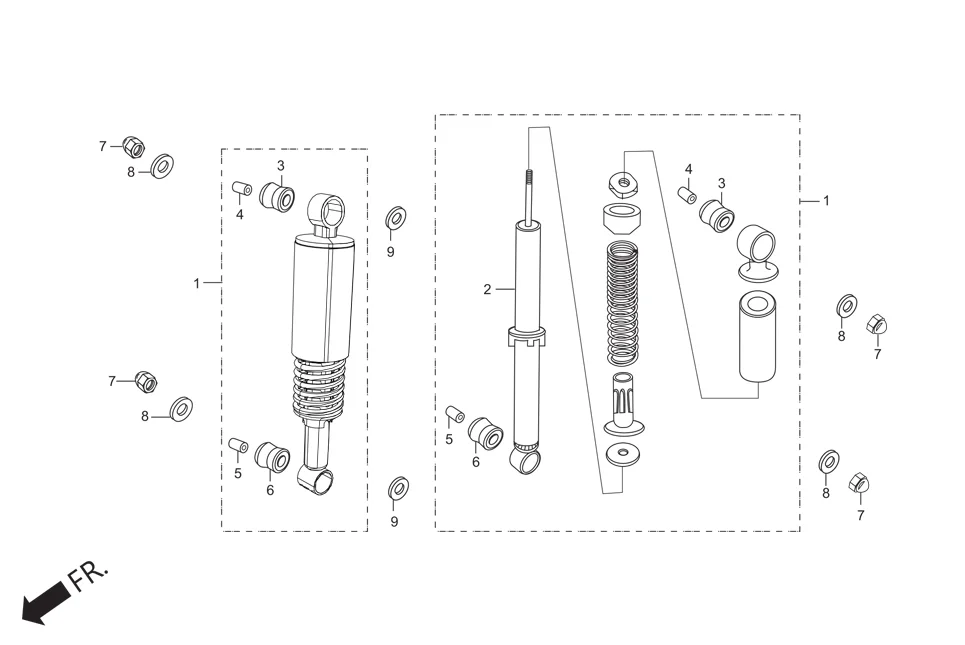 F-20 REAR CUSHION assembly diagram for Hero HF DELUXE (JUNE,2025)