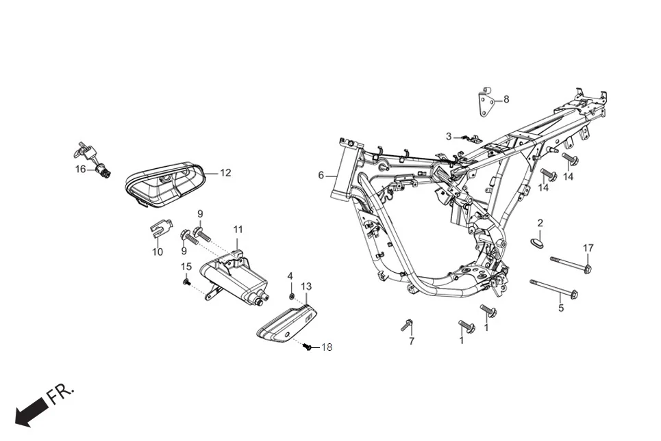F-25 FRAME BODY/UTILITY BOX diagram showing 83510-AEC-230