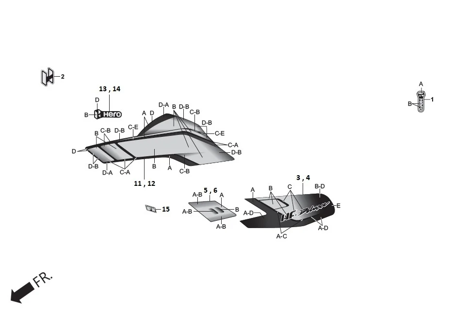F-27A-KICK STRIPES/MARK diagram showing 86116-ACK-400U