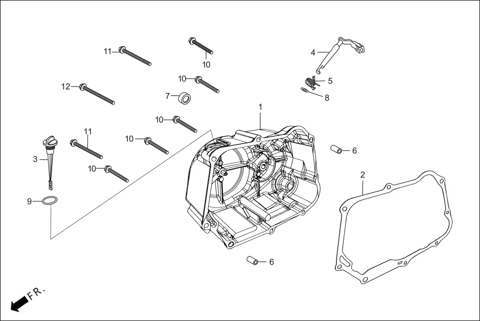 E-5 RIGHT CRANKCASE COVER
