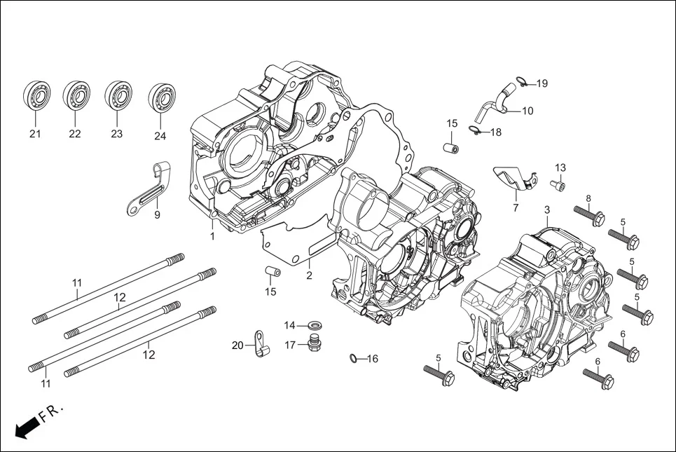 E-8-KICK CRANK CASE