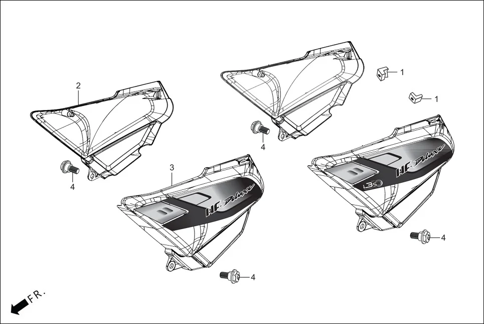 F-14A SIDE COVER assembly diagram for Hero HF DLX -BF THB(Sept.,2024)