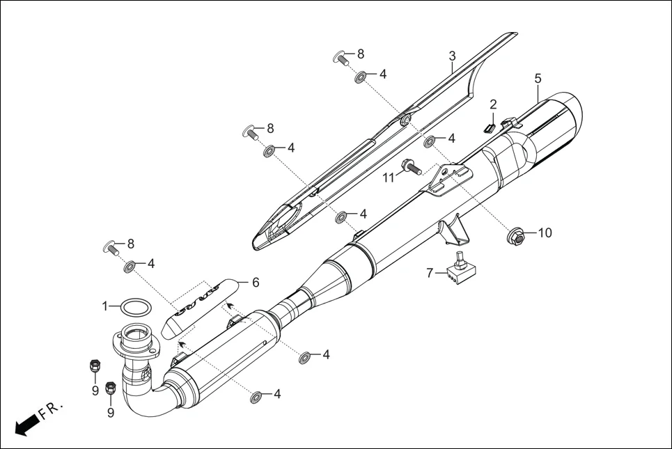 F-16 MUFFLER diagram showing 18291-KTC-900
