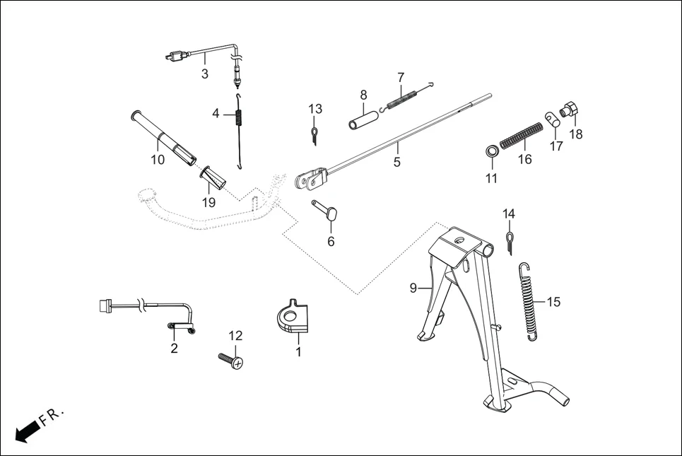 F-18 MAIN STAND/PEDAL BRAKE diagram showing 95014-71702