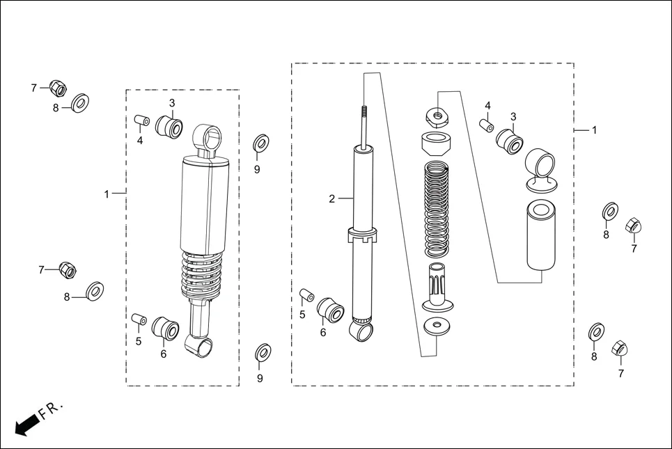 F-20 REAR CUSHION assembly diagram for Hero HF DLX -BF THB(Sept.,2024)