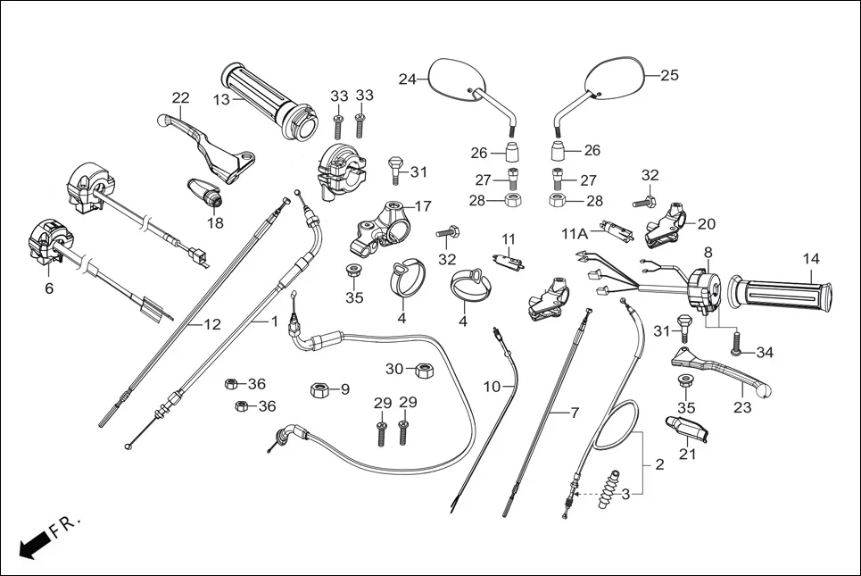 F-3-SELF_i3S HANDLE LEVER/SWITCH/CONTROL CABLE diagram showing 53166-KTC-900