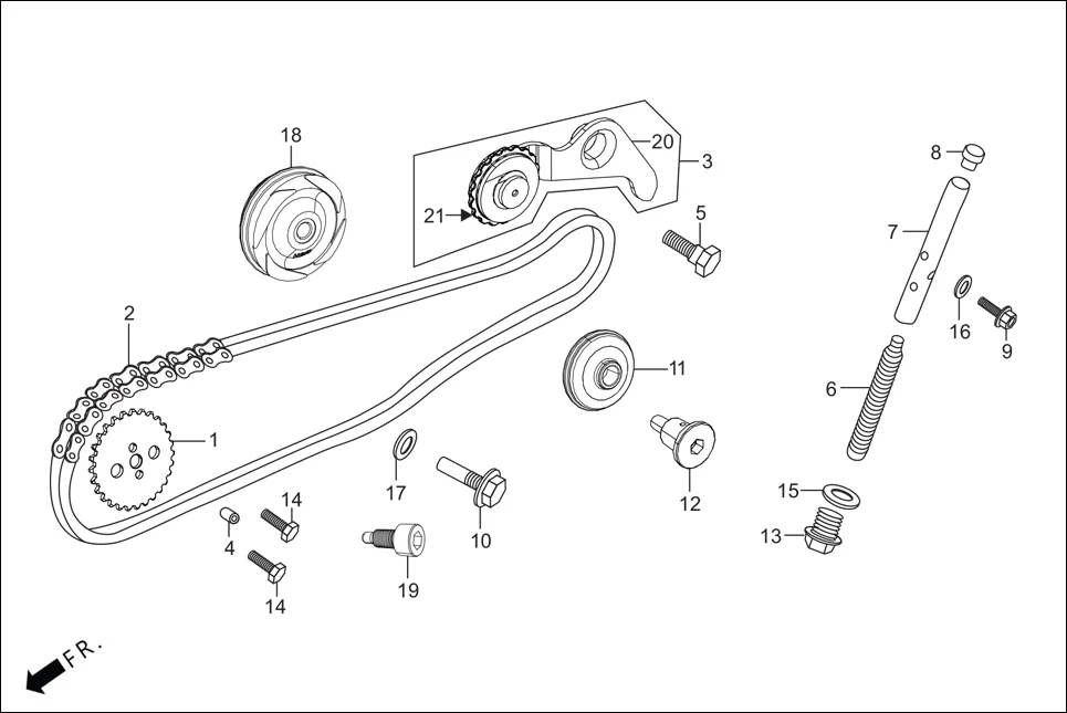 E-4 CAM CHAIN TENSIONER