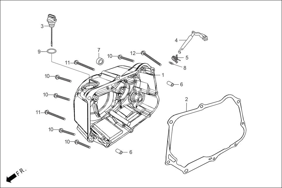 E-5 RIGHT CRANKCASE COVER