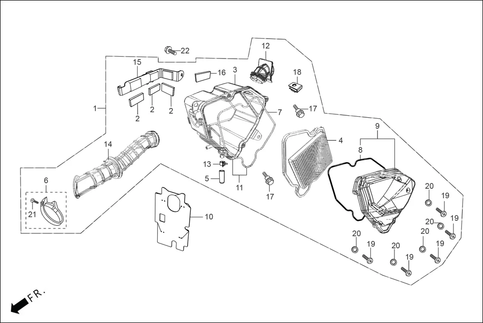 F-15 AIR CLEANER assembly diagram for Hero HF DELUXE BLACK_BF THB(Sept.,2024)