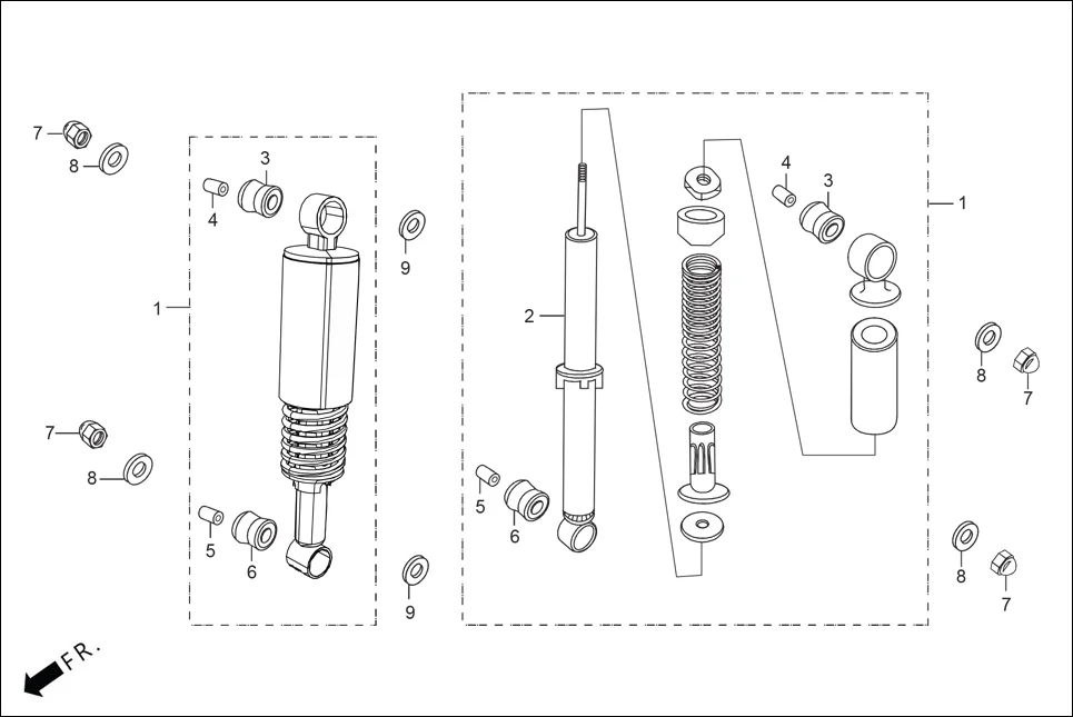 F-20 REAR CUSHION assembly diagram for Hero HF DELUXE BLACK_BF THB(Sept.,2024)