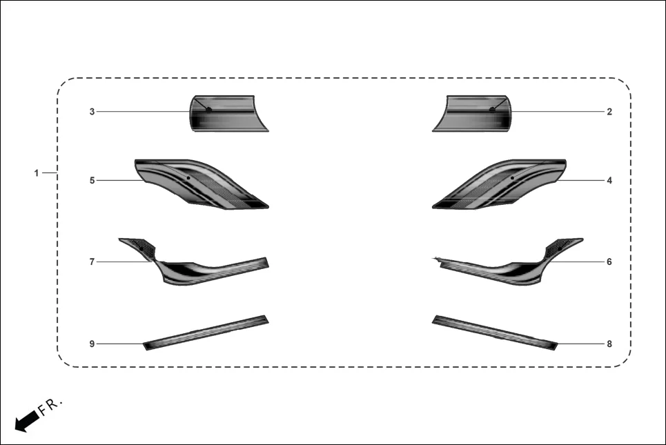 F-27C STRIPES/MARK assembly diagram for Hero HF DELUXE BLACK_BF THB(Sept.,2024)