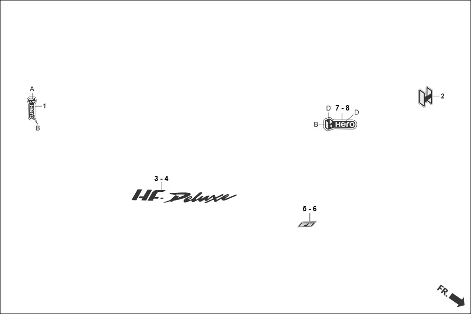 F-27 STRIPES/MARK assembly diagram for Hero HF DELUXE BLACK_BF THB(Sept.,2024)
