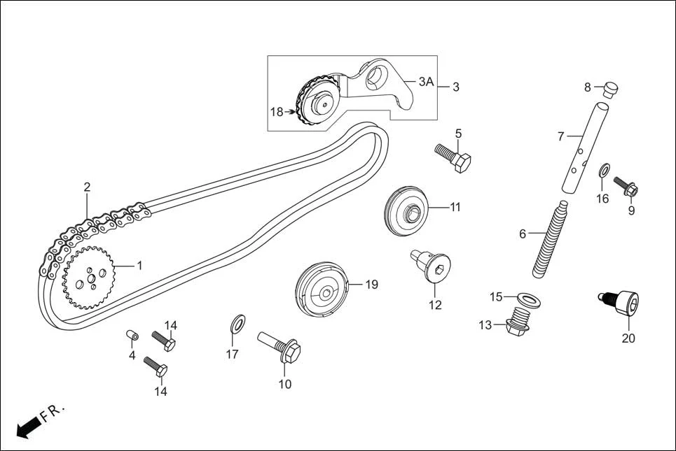 E-4 CAM CHAIN TENSIONER