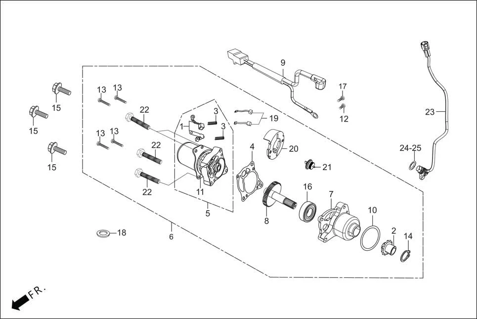 E-7C-SELF-I3S STARTING MOTOR (SELF START)