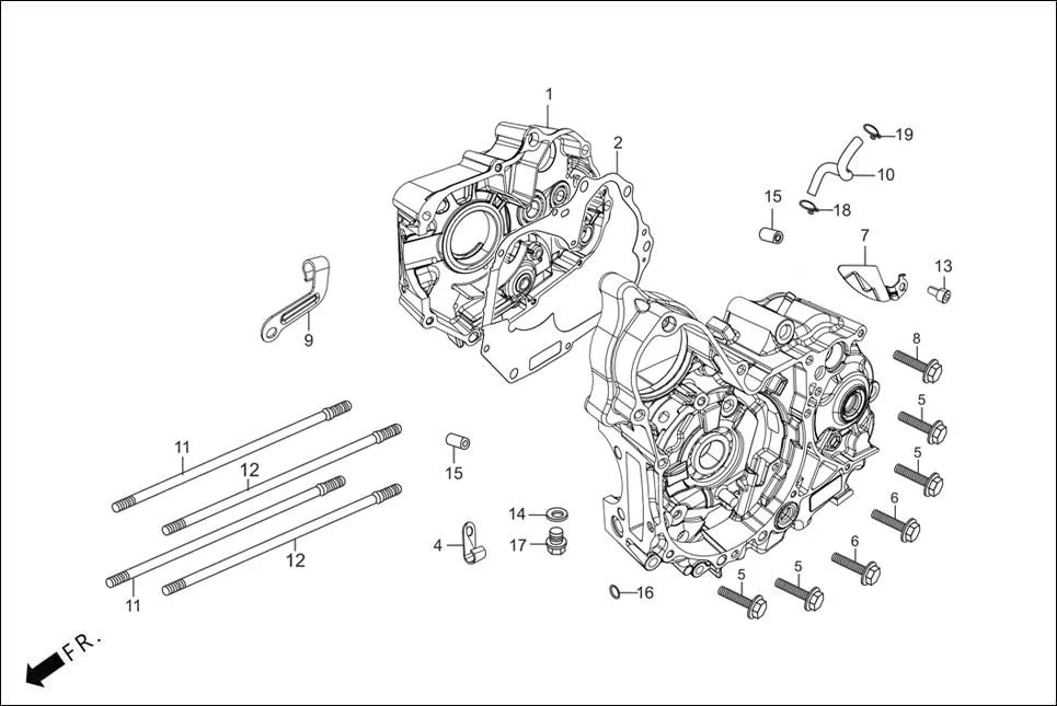E-8-KICK CRANK CASE