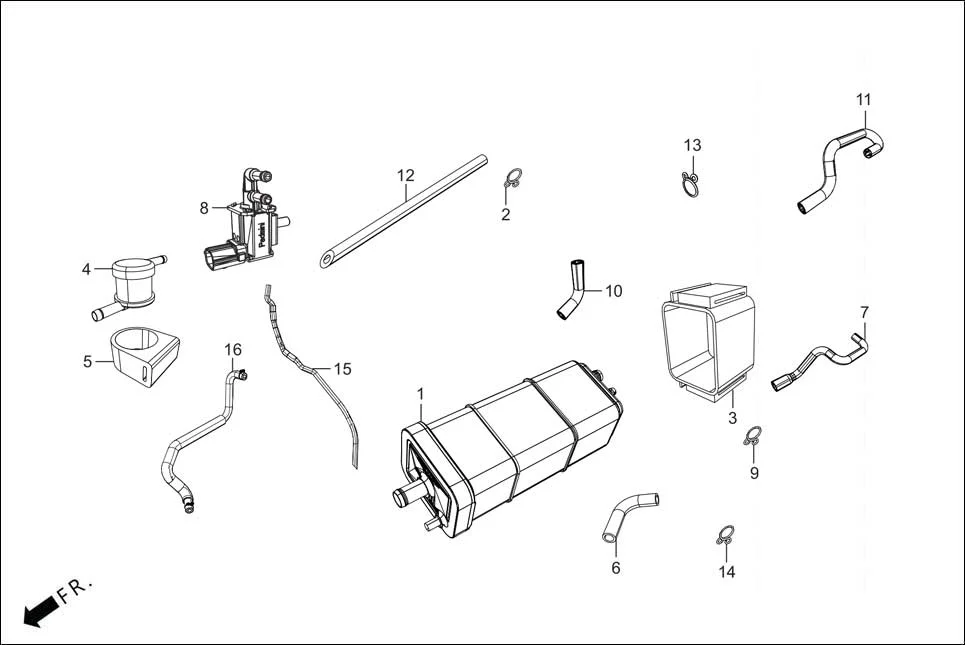 F-13A FUEL TANK (CANISTER ASSY.) diagram showing 95002-70000