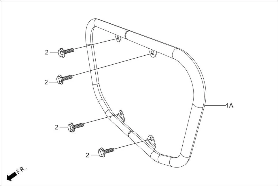 F-28 GUARD ENGINE assembly diagram for Hero HF DELUXE OBD2B(Apr., 2025)