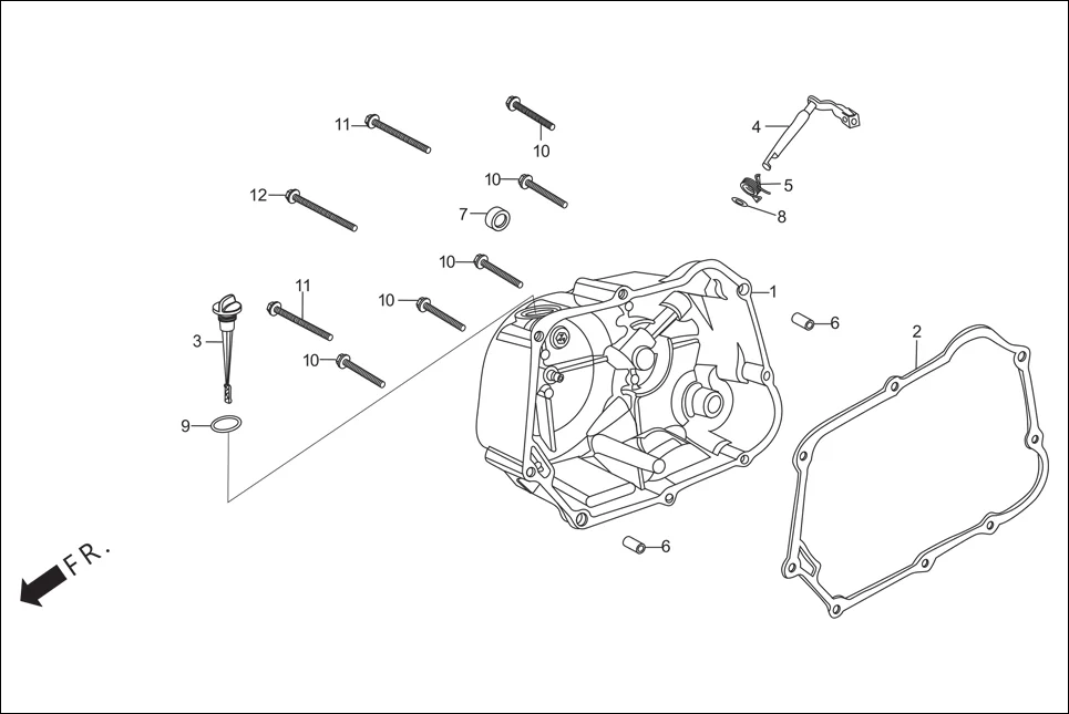 E-5 RIGHT CRANK CASE COVER