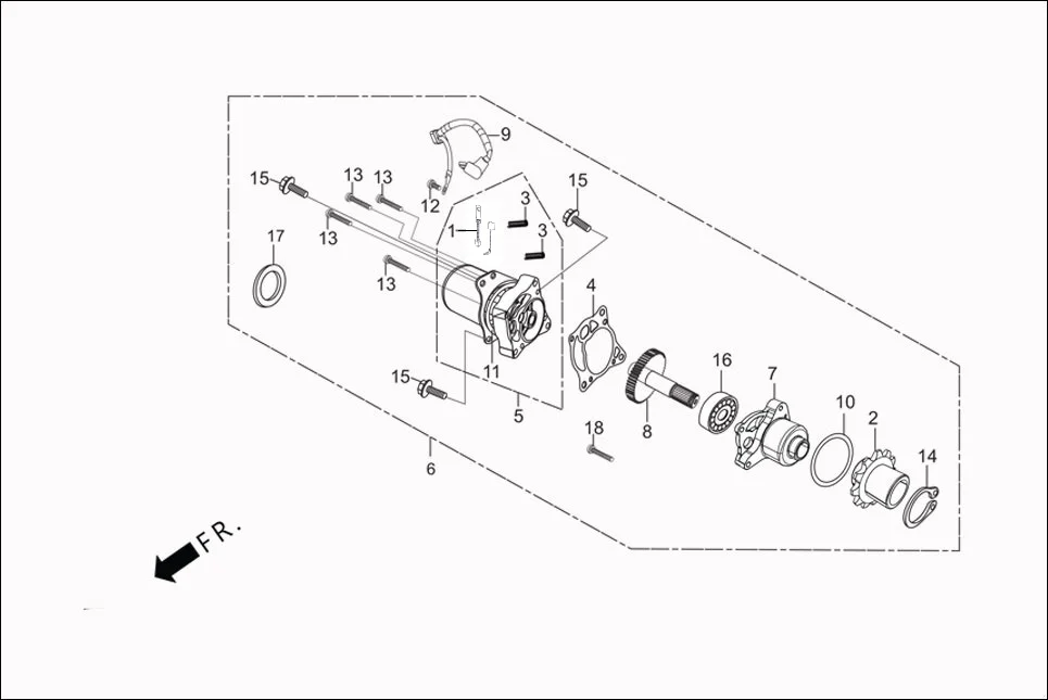 E-7C STARTING MOTOR (SELF START)