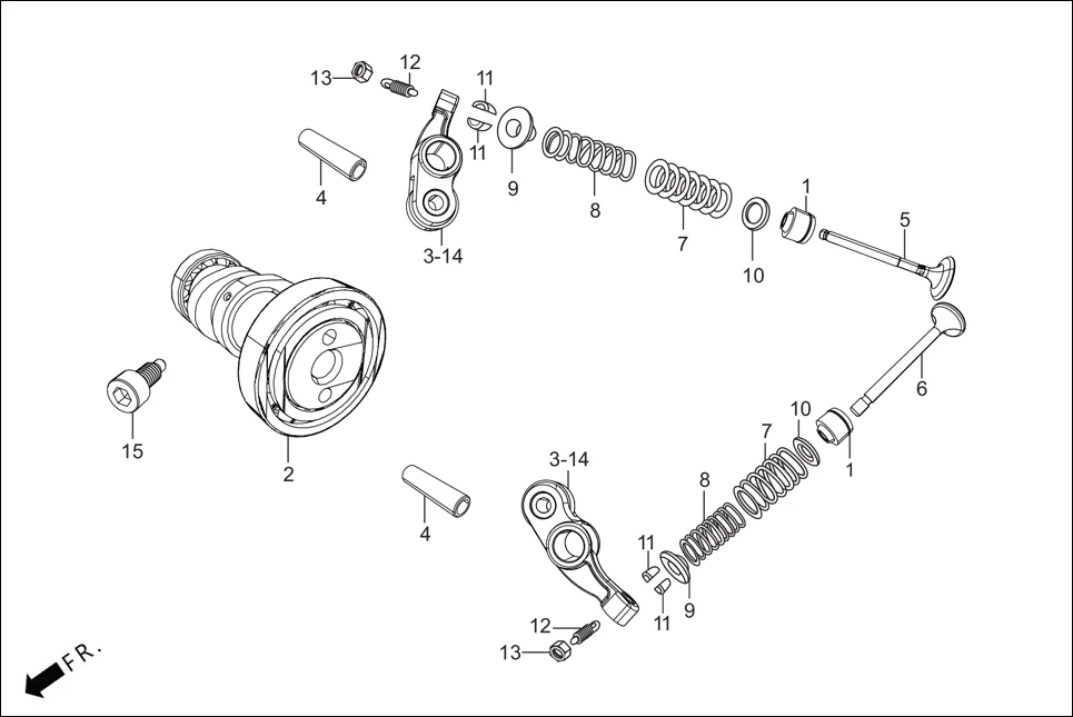 E-3 CAM SHAFT/VALVE
