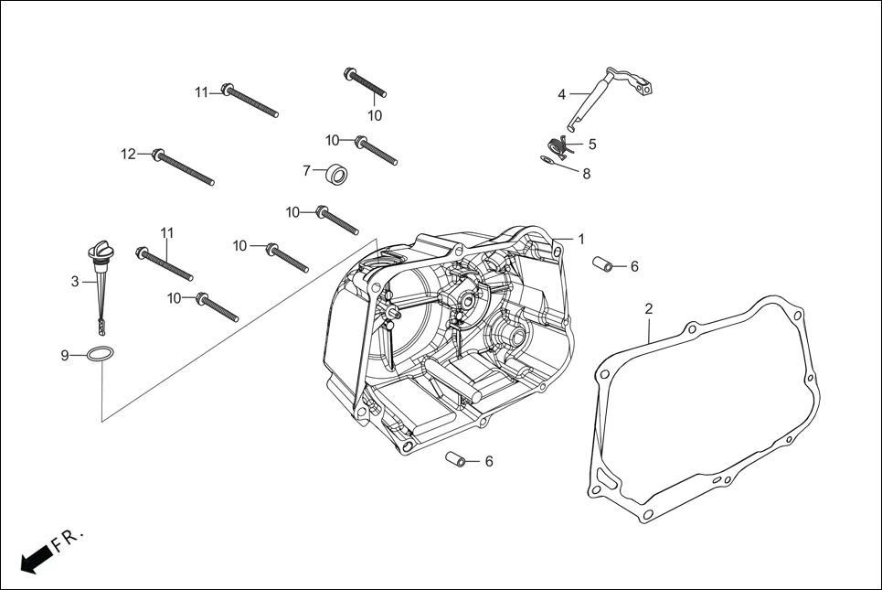 E-5 RIGHT CRANKCASE COVER