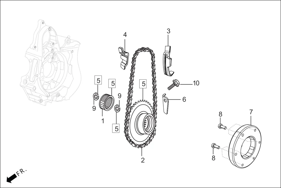 E-7B-SELF STARTING CLUTCH (SELF START)