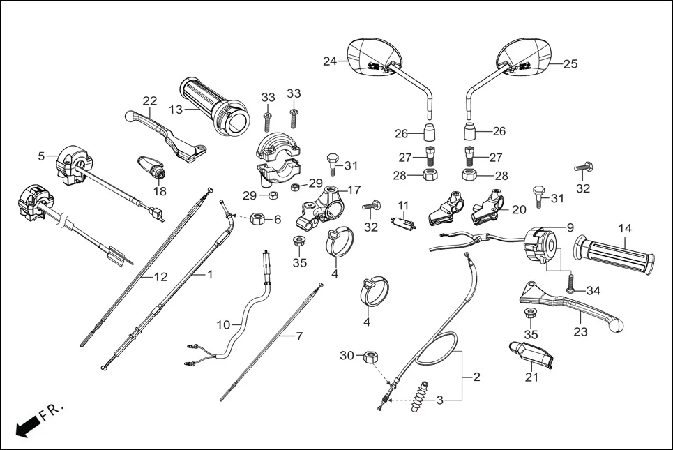 F-3-SELF HANDLE LEVER/SWITCH/CONTROL CABLE diagram showing 53172-KTC-920