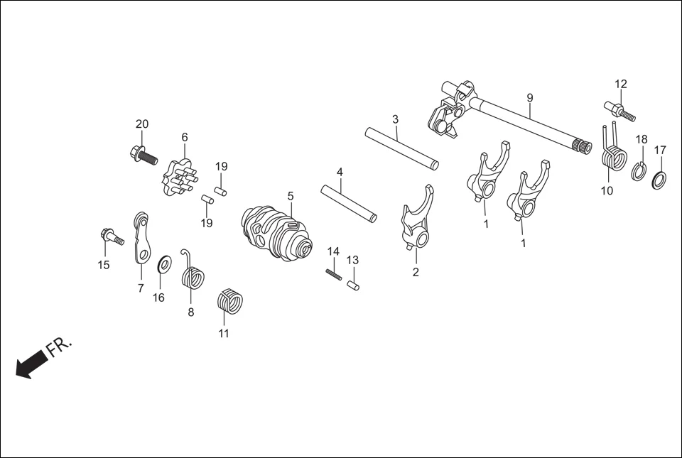 E-12 DRUM GEAR SHIFT