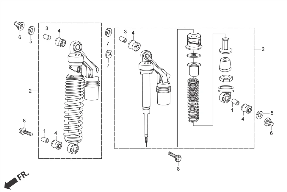 F-20 CUSHION REAR assembly diagram for Hero Hunk (Nov, 2015)