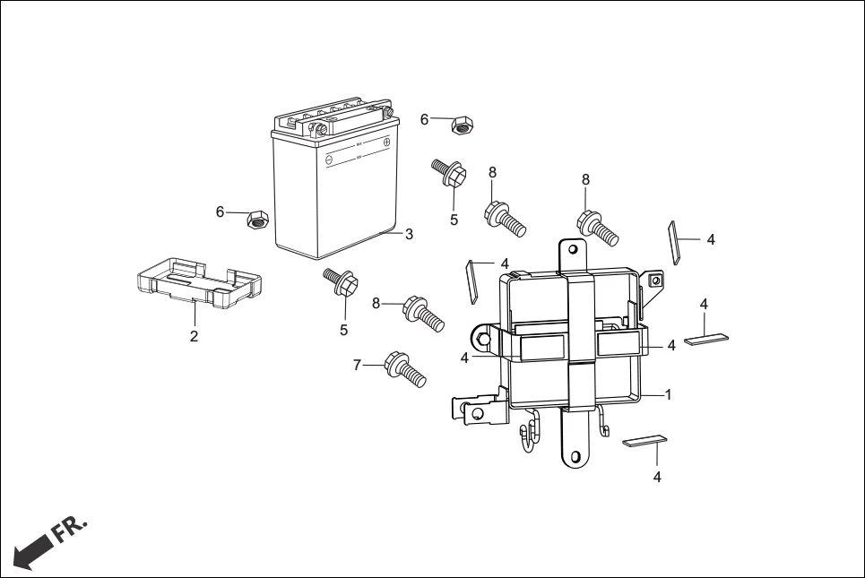 F-24A BATTERY ASSY. assembly diagram for Hero Hunk (Nov, 2015)