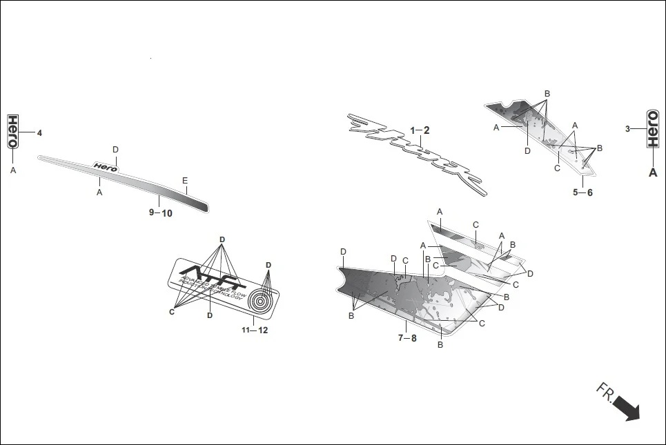 F-27 STRIPE/ MARKS diagram showing 86771-AAK-100Z