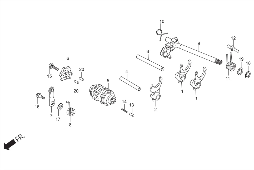E-12 DRUM GEAR SHIFT