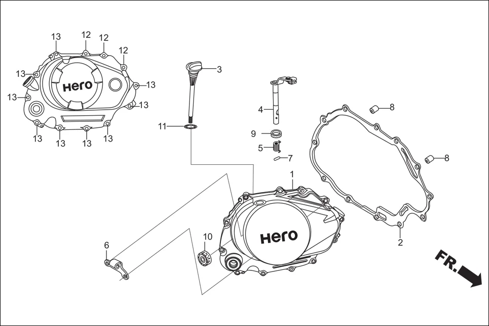 E-5 RIGHT CRANK CASE COVER