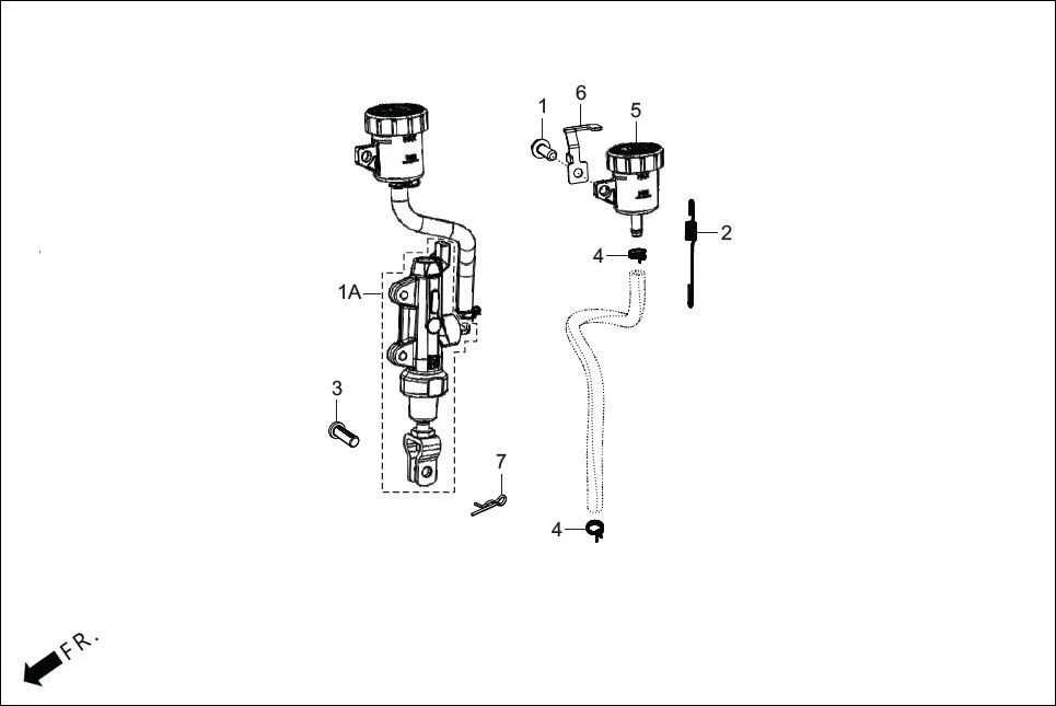 F-10 REAR BRAKE (MASTER CYLINDER) diagram showing 95015-RAA-000