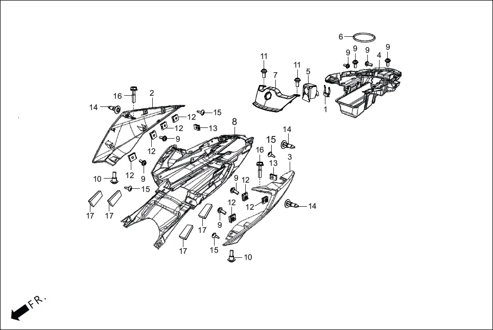 F-12 BODY COVER assembly diagram for Hero XMR TFT SPEEDO(APR.,2025)