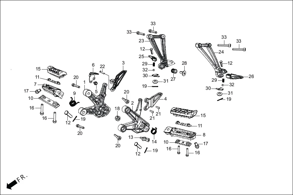 F-17 STEP PILLION diagram showing 96600-08032-00