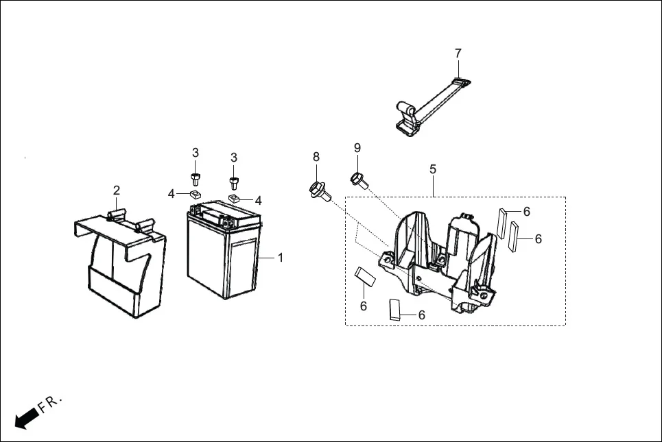 F-24A BATTERY ASSY. assembly diagram for Hero XMR TFT SPEEDO(APR.,2025)